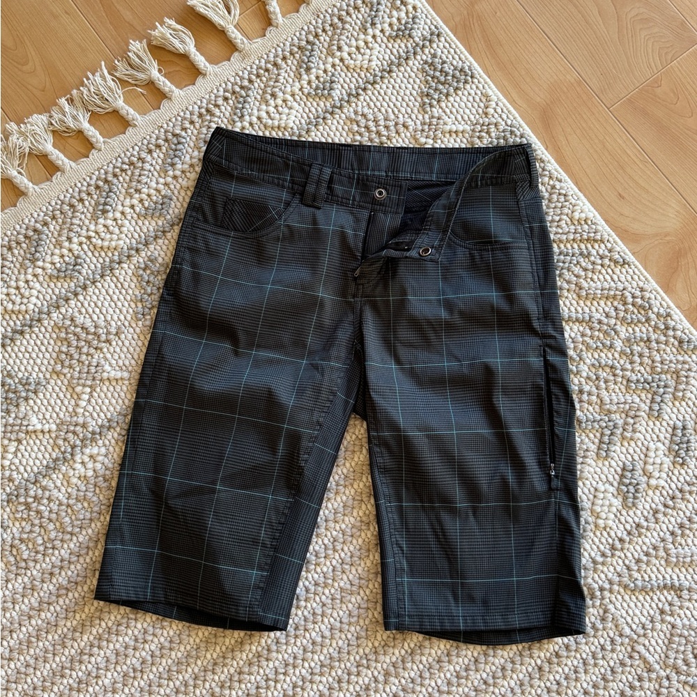Club Ride Apparel Women's Black Plaid Athletic Shorts - Picture 2 of 10
